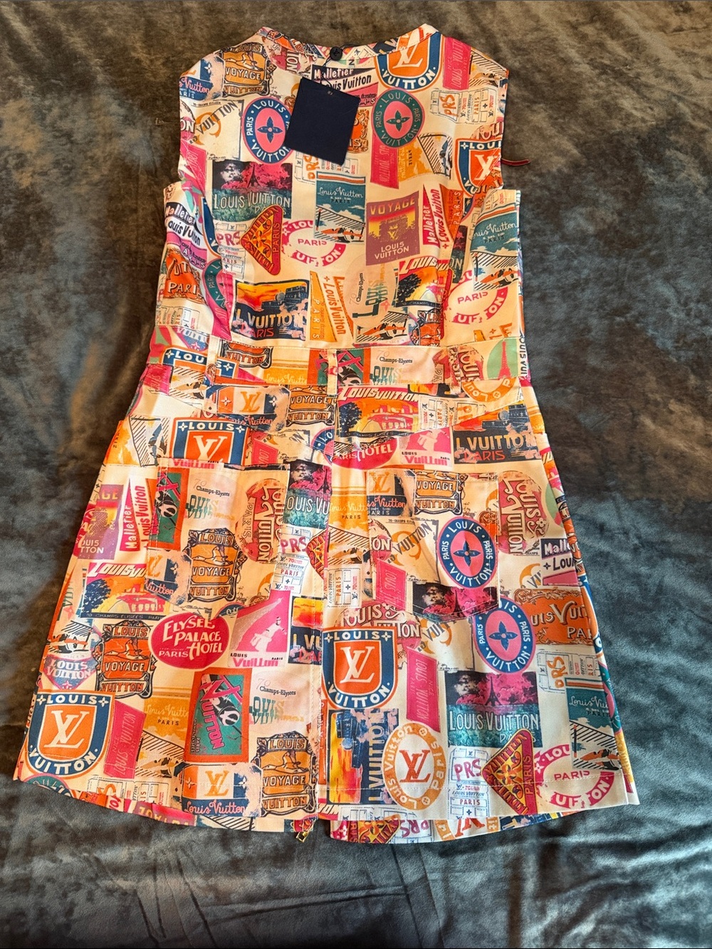 Multicolor Logo Patchwork Dress - Picture 5 of 5